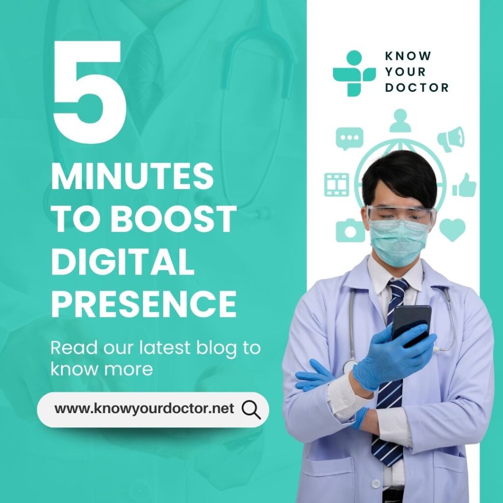 5 minutes a day to boost digital presence for doctors | Digital Marketing for doctors