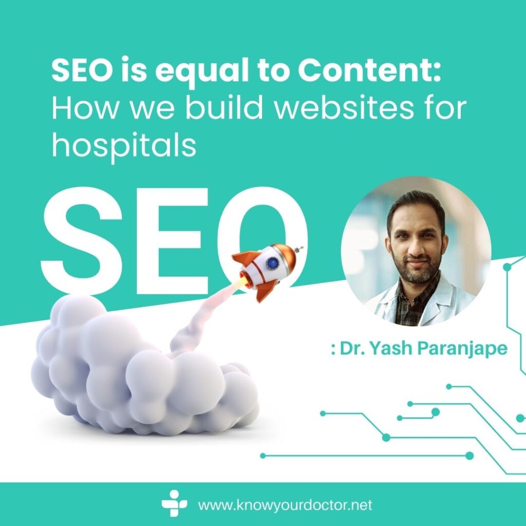 SEO is equal to Content: How we build websites for hospitals